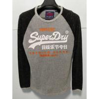 ราคา เสื้อแขนยาว superdry สีเทาแขนดำ มือสอง size s อก 37 นิ้ว (18782847033)