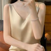 ราคา เสื้อคอวี กล้ามซาติน ผ้าเครปซาติน M-XL เรียบหรู ใส่สูททับได้ (เสื้อกล้ามวีเต็มหน้า-หลัง) ส่งไว (40700211474)
