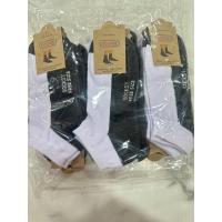 ราคา (ยกโหล12คู่) ถุงเท้านักเรียน ขาวพื้นดำ(ข้อสั้น) Free size (พร้อมส่ง) (18490803476)