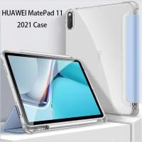 ราคา Huawei MatePad 11 T10 T10S MatePad 10.4 Pro 10.8 เคสนิ่ม พร้อมที่ใส่ดินสอ ฝาพับ หนังนิ่ม ซิลิโคน กันกระแทก เคสป้องกัน (20109964828)