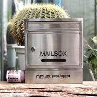 ราคา ตู้จดหมาย สแตนเลส เสริมช่องใส่หนังสือพิมพ์ Mail Box กล่องใส่จดหมาย ตู้ไปรษณีย์ งานคุณภาพดี (5191591522)