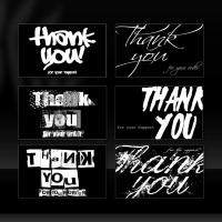 ราคา พร้อมส่งการ์ดขอบคุณ Thank you Card โทนดำเท่ ขนาด 9.5x5.5 cm. ภาษาอังกฤษ (57610257383)