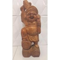 ราคา รูปปั้นไม้แกะวลัก พระไดโกกุเท็น (Daikokuten) 52 cm มือสองญี่ปุ่น (42161242208)