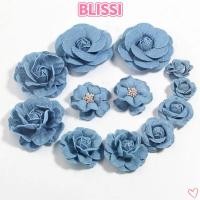 ราคา ความสุขI Denim ดอกไม้, DIY Scrapbooking ดอกไม้ประดิษฐ์, Headwear ลูกไม้ Trim เสื้อผ้าเสื้อผ้าดอกไม้ (27944494656)