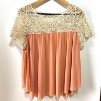 ราคา [มือ2] เสื้อชีฟองสีส้มโอรส (25363717550)