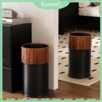 ราคา ถังขยะเมล็ดวอลนัทสีดําสไตล์วินเทจถังเก็บขยะในครัวความจุขนาดใหญ่หรูหราเบาๆถังขยะทรงกลมระดับไฮเอนด์ (47254047413)
