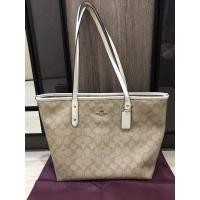 ราคา Coach แท้ city zip tote in signature coated canvasแท้ (9916759044)