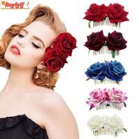 ราคา KUGIGIBH กิ๊บติดผมดอกกุหลาบสีแดงแฟชั่นหรูหราสุภาพสตรีเครื่องประดับผมเพื่อนเจ้าสาว (45460018224)
