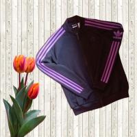 ราคา เสื้อวอร์มสีดำแถบม่วง adidasแท้100% (9815447535)