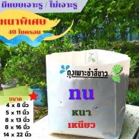 ราคา ถุงเพาะชำสีขาว ขนาด 4x8 นิ้ว จำนวน 20 กก. เจาะรู (24400105620)