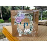 ราคา กล่องใสใส่ซองงานแต่งขนาด 20*20 ข้อความตกแต่งสกรีน UV (29538606612)