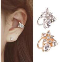 ราคา ต่างหู ear cuff ต่างหูแบบหนีบ earcuff ลายดอกไม้ ข้างซ้าย มีแบบหนีบ 1 ชิ้น แบบเจาะ 1 ชิ้น (298790370)