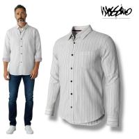 ราคา เสื้อเชิ้ตแขนยาวลายทางแบรนด์ Mossimo ไซส์XL (44372881663)
