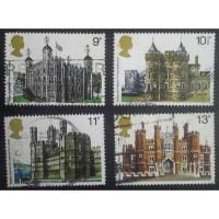 ราคา E73 แสตมป์อังกฤษใช้แล้ว ชุด British Architecture ปี 1978 ใช้แล้ว สภาพตามรูป 4 ดวง ครบชุด (2836965541)