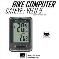 ราคา ไมล์วัดวามเร็วจักรยาน CATEYE : VELO 9 BIKE COMPUTER สีดำ (24101804568)