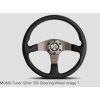 ราคา พวงมาลัย Momo Tuner Silver ขนาด 350 mm แท้ Italy Steering Wheel พวงแต่ง พวงซิ่ง รถยนต์ โมโม่ (26722976623)