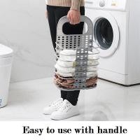 ราคา ตะกร้าซักผ้าพับได้เก็บเสื้อผ้าสกปรก Wall-Mount ตะกร้าแขวนแบบพับได้จัดเก็บ (19589052434)