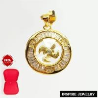 ราคา Inspire Jewelry (NN),จี้กังหันล้อมเพชรแท่งหรู งาน Design นำโชค แชกงหมิว เสริมดวง อายุยืน เงินทองไหลมาเทมา (1124892877)