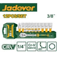 ราคา Jadever ชุดบล็อก ชุดประแจบล็อก 12 ชิ้น ขนาด 3/8" และ 1/2" (24917080945)