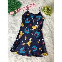 ราคา ชุดนอนกระโปรงผ้าซาติน มือสอง สีกรมเข้มลายฉลาม (23420050127)