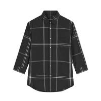 ราคา Tai Series เสื้อผ้าผู้ชายตัดป้ายลายสามไตรมาสแขนเสื้อตรวจสอบผู้ชาย Slim-fit สบายธุรกิจ CBC2106 D-107 (57110433055)