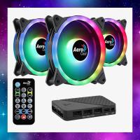 ราคา CASE FAN (พัดลมเคส) AEROCOOL DUO 12 PRO 12 CM RGB ใช้งานปกติ (23866795571)