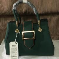 ราคา กระเป๋าแฟชั่น หน้าเข็มขัด สีเขียว ขนาด 12 นิ้ว (1085889644)