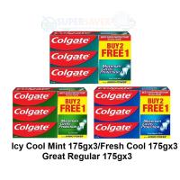 ราคา 3 สําหรับ RM 18XX !!! POS วันเดียวกัน Colgate Protection Great Regular & Fresh COOL ยาสีฟันรสมิ้นต์ แพ็คสุดคุ้ม 175g x 3 (43871708671)