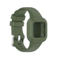ราคา พร้อมส่ง For Garmin Vivofit JR3 Silicone Pure Color Watch Band(สีเขียวเข้ม) (47260581212)