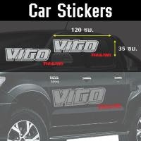 ราคา สติ๊กเกอร์ติดรถ TOYOTA HILUX VIGO สติ๊กเกอร์ติดข้างประตูรถ สติ๊กเกอร์ติดข้างรถ ลายติดรถวีโก้ รถกระบะซิ่ง ลายรถแต่ง สีเทา (1813531350)
