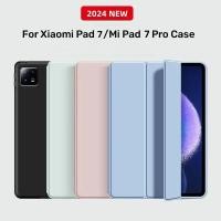 ราคา Xiaomi Pad 7 2024 11.2 นิ้วหนัง PU Tri-พับแม่เหล็กสําหรับ Xiaomi Mi Pad 7 MiPad 7 Pro 2024 กรณี (45258788155)