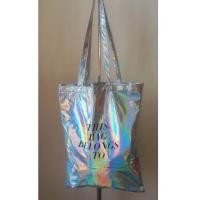 ราคา กระเป๋าพลาสติกpvcเคลือบเมทัลลิค Shinsegae ทรงTote bag ใบใหญ่ สะพายไหล่ได้ ขนาด 13 × 17 นิ้ว (24125714839)