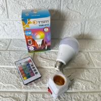 ราคา หลอดไฟเปลี่ยนสี PAE RGB 38W- TSM RGB -12w หลอดไฟ led เปลี่ยนสีได้ ขั้วหลอด E27 มีรีโมทควบคุม 16 สี เล่นจังหวะไฟเธคได้ (9300498476)