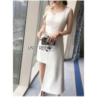 ราคา ฟรี EMS ชุดเดรสยาว งานป้าย Lady Ribbon Thailand เสื้อผ้าแฟชั่นผู้หญิง Dress Size S/M สีขาว พร้อมส่งสวยเหมือนแบบ (1115271041)