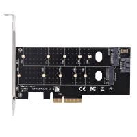 ราคา (มีของพร้อมส่งจากไทย)Dual M.2 Pcie Adapter, M2 Ssd Nvme (M Or Sata (B Key) 22110 2280 To Pci-E 3.0 X 4 Host Controller (10307027894)