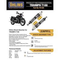 ราคา โช๊คหลัง OHLINS TR625 สำหรับ TRIUMPH BONNEVILLE T100/Mag wheel/SE/New Church ถึงปี 2015 (22485886997)