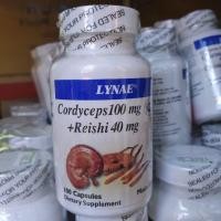 ราคา LYNAE Cordyceps 100 mg + Reishi 40 mg Exp.2024 ถั่งเฉ้าและเห็ดหลินจือ ไลเน่ (100 Capsule) (821565194)