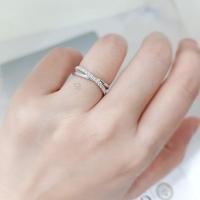 ราคา แหวนเพชรแถวไขว้ X เพชรน้ำ99 vvs เพชรแท้ทองแท้18k Amantio Diamond (22049356580)