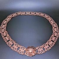 ราคา Vintage Jewelry เข็มขัด ชุดไทย สีนาคสีพิ้งโกล ลายไทย ยาว 40 นิ้ว กว้าง 1.5 นิ้ว (40114554067)