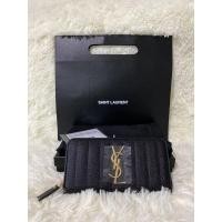 ราคา New YSL Zippy Long Wallet In Black หนังคาเวียร์ แท้ 100% (5244704198)