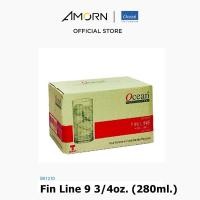 ราคา AMORN - (Ocean) แก้วน้ำใส B01210 Ocean Glass Fin Line 280ml [1 กล่อง 6 ใบ] - แก้วทัมเบลอร์ 9 3/4oz. แก้วกาแฟเย็น (26741995026)