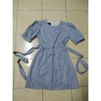 ราคา เดรสลายริ้วสีฟ้าป้ายAp style (5756858138)