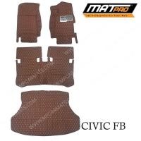 ราคา MatPro พรมปูพื้นเข้ารูป5D 6D Premium Fitted Leather Car Mats สำหรับรถรุ่นHONDA CIVIC FB ปี2012-2014 จำนวน 4ชิ้น (9429927897)