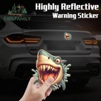 ราคา EARLFAMILY Crazy Looking Shark การ์ตูนสะท้อนแสง & Mangetic สติกเกอร์รถกันน้ํารถจักรยานยนต์กันชนหมวกกันน็อคแล็ปท็อปรถบรรทุก JDM Decals Scratch-Proof Decor (48110504300)