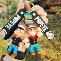 ราคา Anime Popeye the Sailor พวงกุญแจจี้ตุ๊กตา Popeye น่ารักกระเป๋าเป้สะพายหลังจี้พวงกุญแจรถ (27044457109)