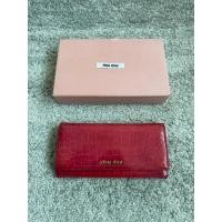 ราคา MIU MIU long leather wallet แบรนด์เนมมือสองของแท้ (54955900713)