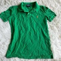 ราคา เสื้อโปโลสีเขียวเข้ม polo ralph ปักม้าส้ม ป้ายไซต์7ขวบ (27927633652)