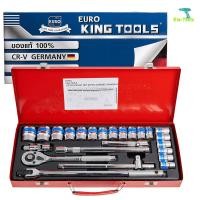 ราคา euro king tools ชุดเครื่องมือ ประแจ ชุดบล็อก 24 ชิ้น ขนาด 1/2 (4หุน) CR-V แท้ (3219661861)