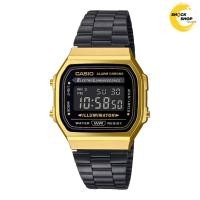ราคา CASIO นาฬิกาดิจิตอล รุ่น A168WEGB-1B วัสดุสเตนเลสสตีล สีดำทอง คาสิโอ (12407227614)