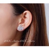 ราคา ต่างหูหงส์เพชรczต่างหูใหม่งานสวยเพชรละเอียดไม่ดำ (11633443405)